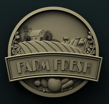 FARM SIGN 3D STL 3DWave